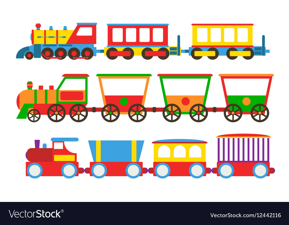 Toy train Royalty Free Vector Image - VectorStock