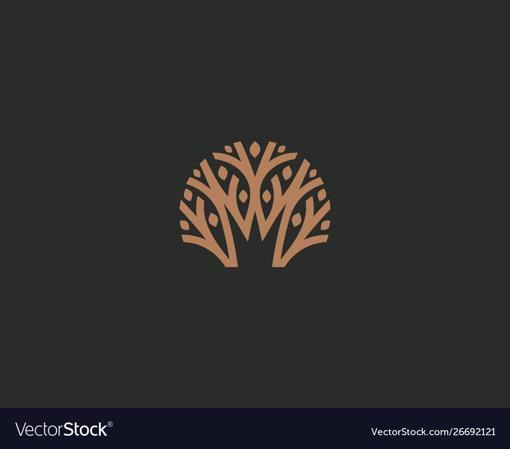 Abstract Royal Tree Logo Icon Park Nature Vector Image