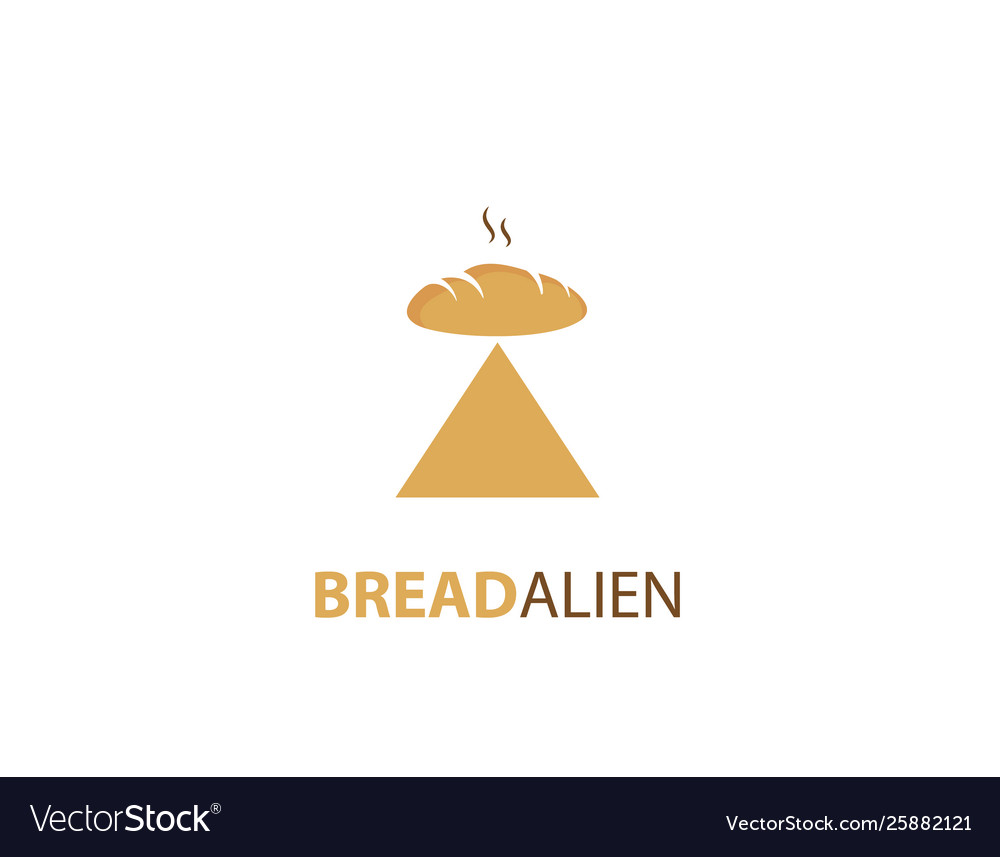 Bread Ship Alien Logo Royalty Free Vector Image