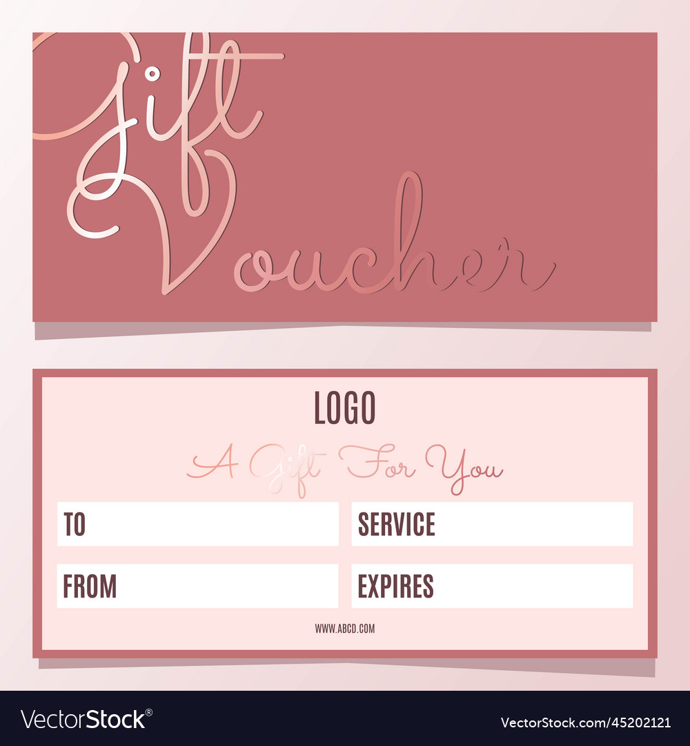 Name voucher gift template with gold Royalty Free Vector