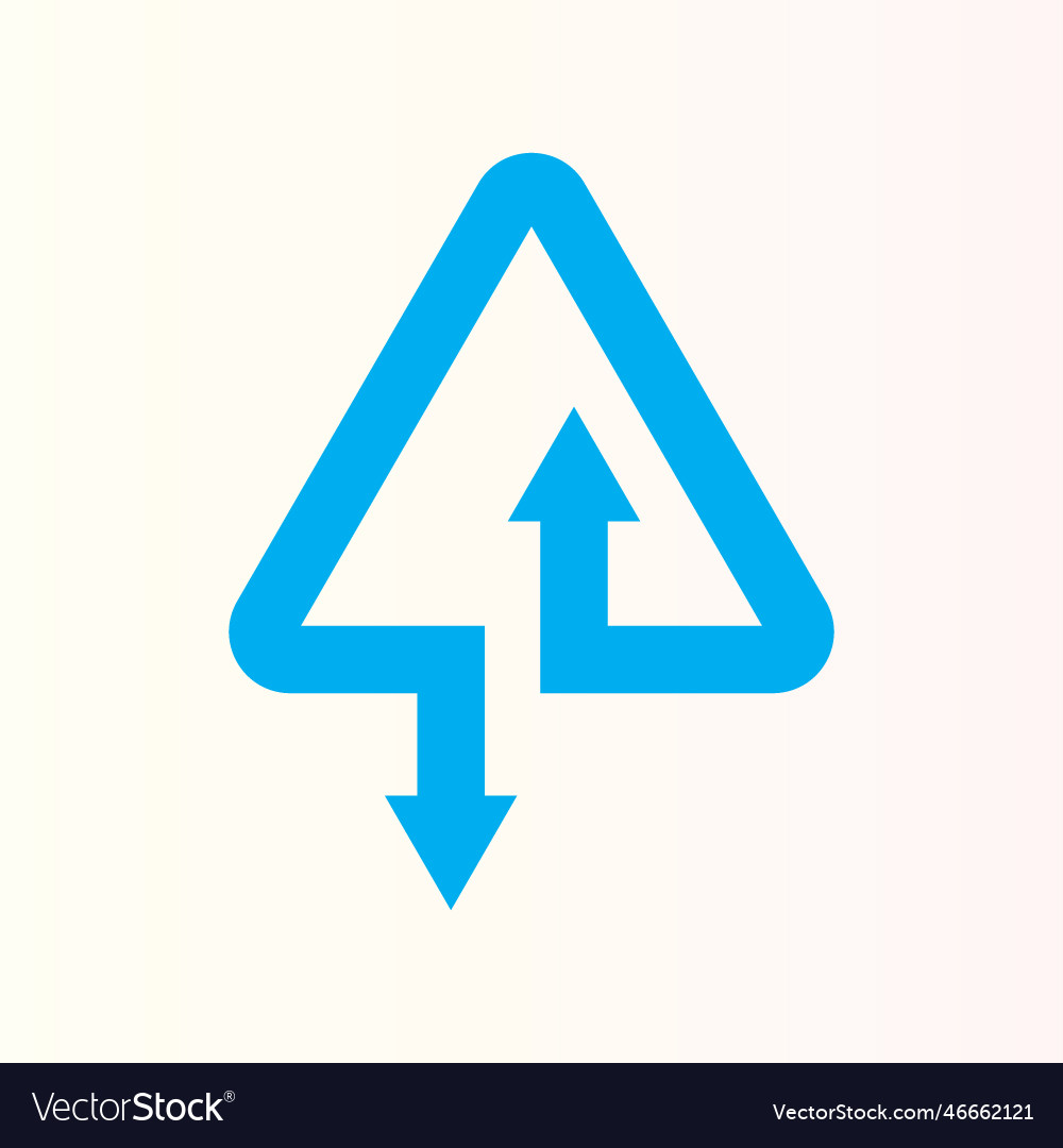 Triangle up and down arrow logo arrow Royalty Free Vector