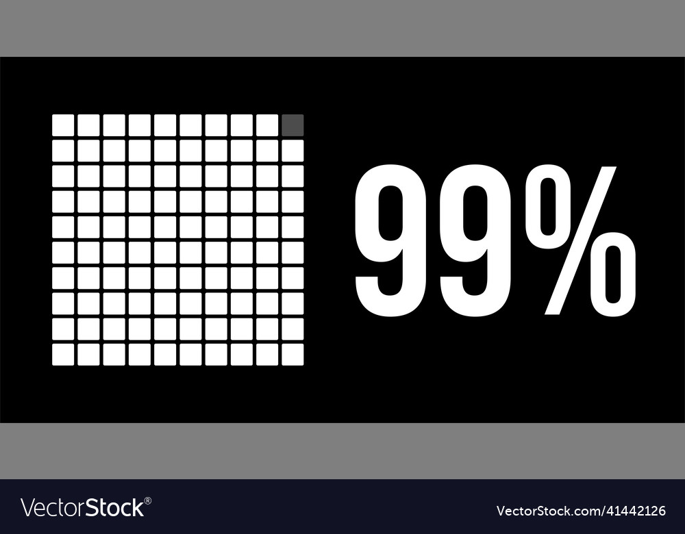 99-percent-diagram-ninety-nine-percentage-vector-image