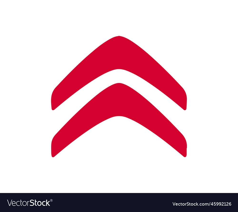 Citroen brand logo symbol red design french car Vector Image