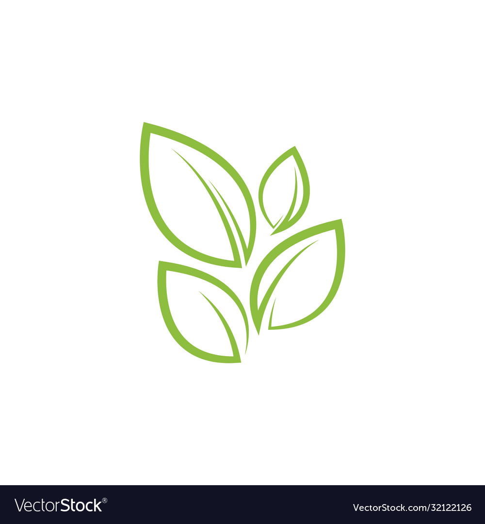 Green Tree Leaf Ecology Nature Element Royalty Free Vector