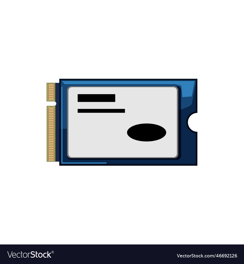 Hardware ssd storage cartoon Royalty Free Vector Image