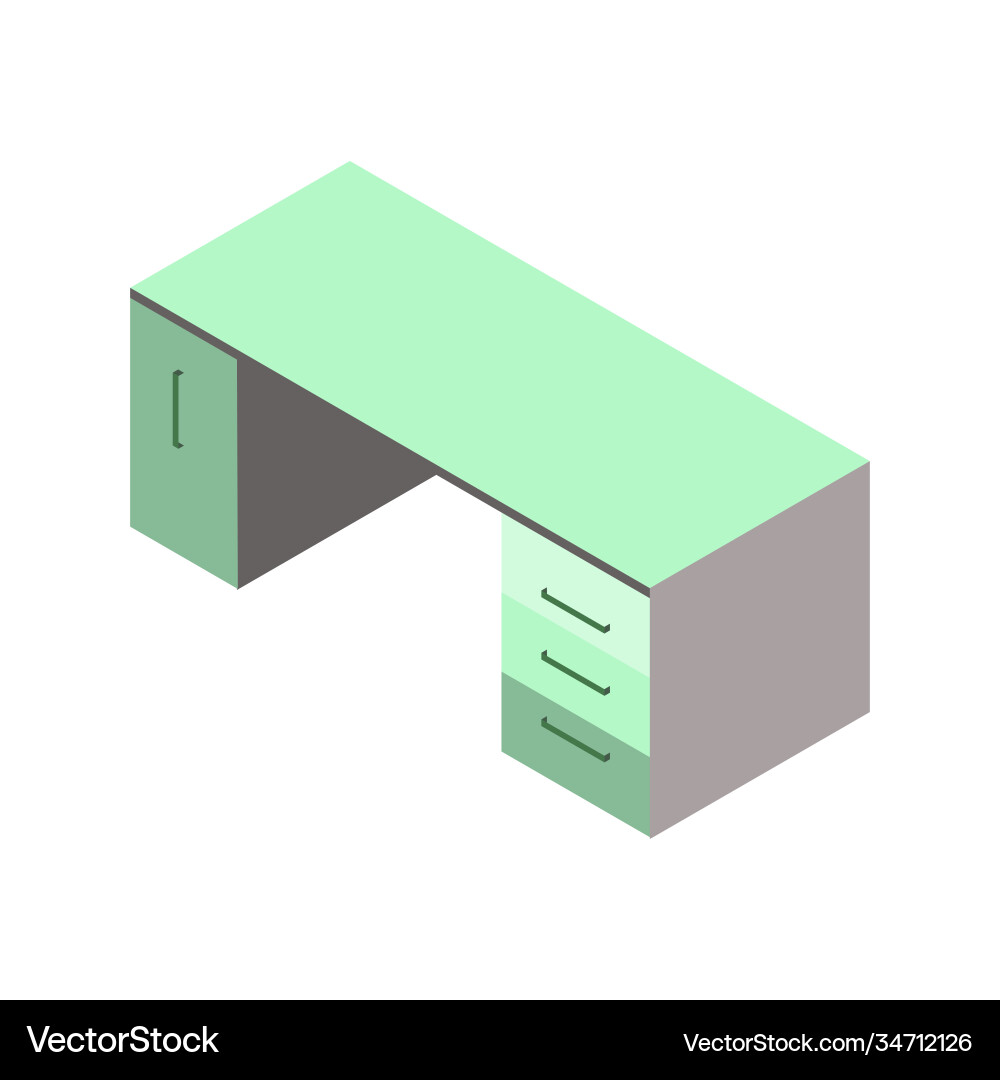 Isometric table iconisometric office table Vector Image