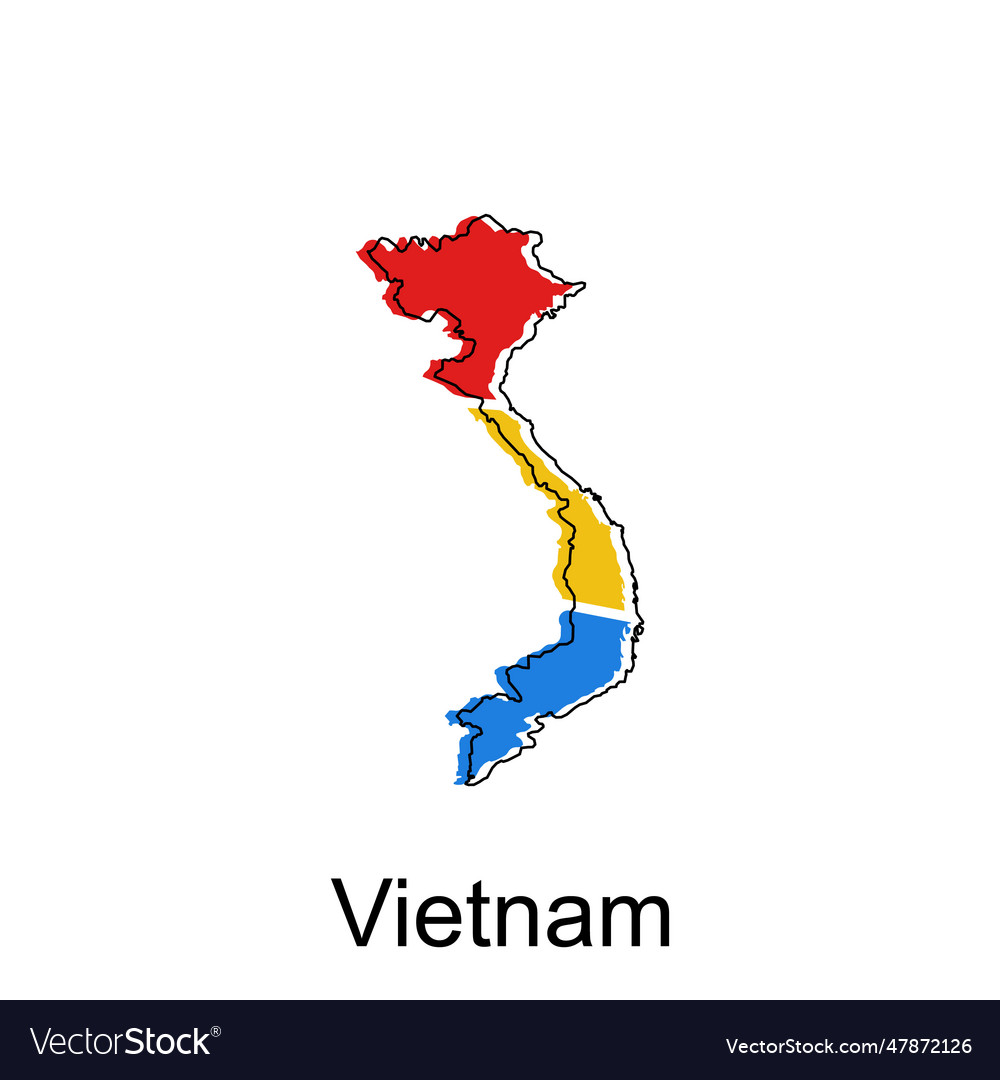 Map of vietnam geometric design template Vector Image