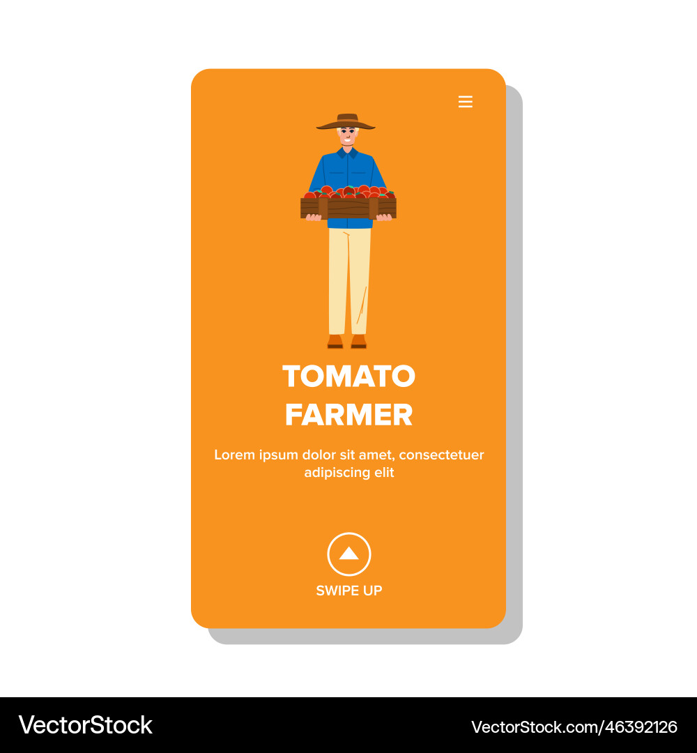 Tomato farmer Royalty Free Vector Image - VectorStock