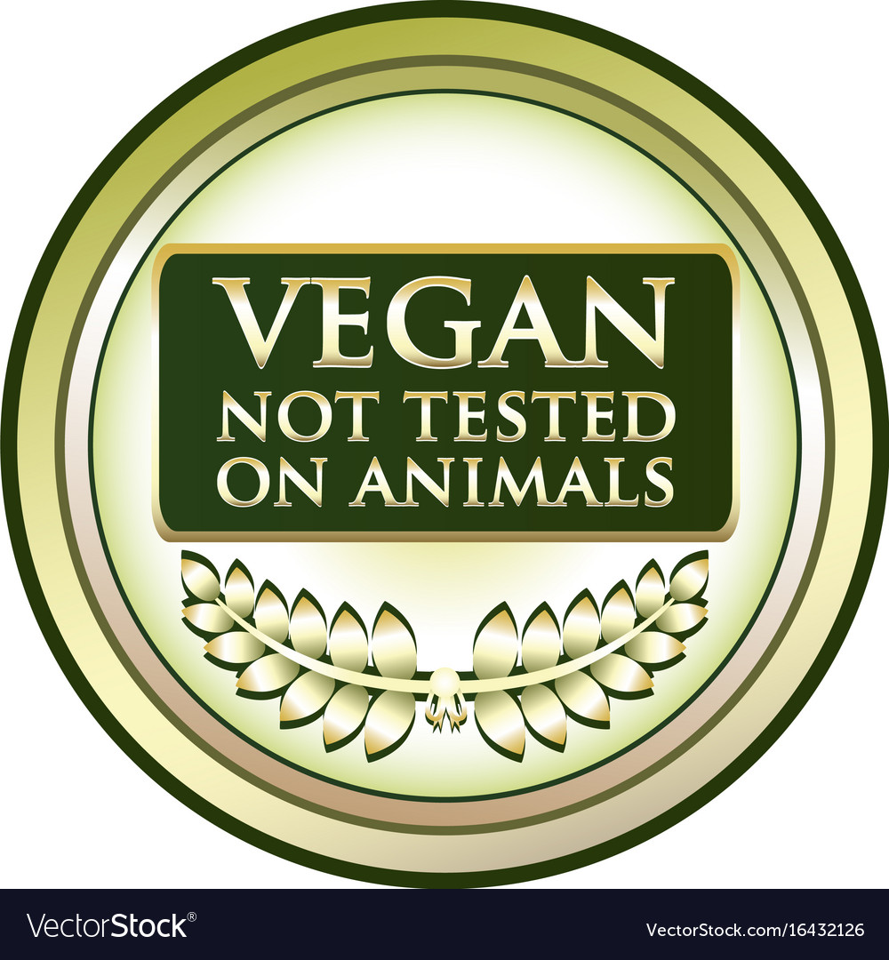 Vegan not tested on animals Royalty Free Vector Image