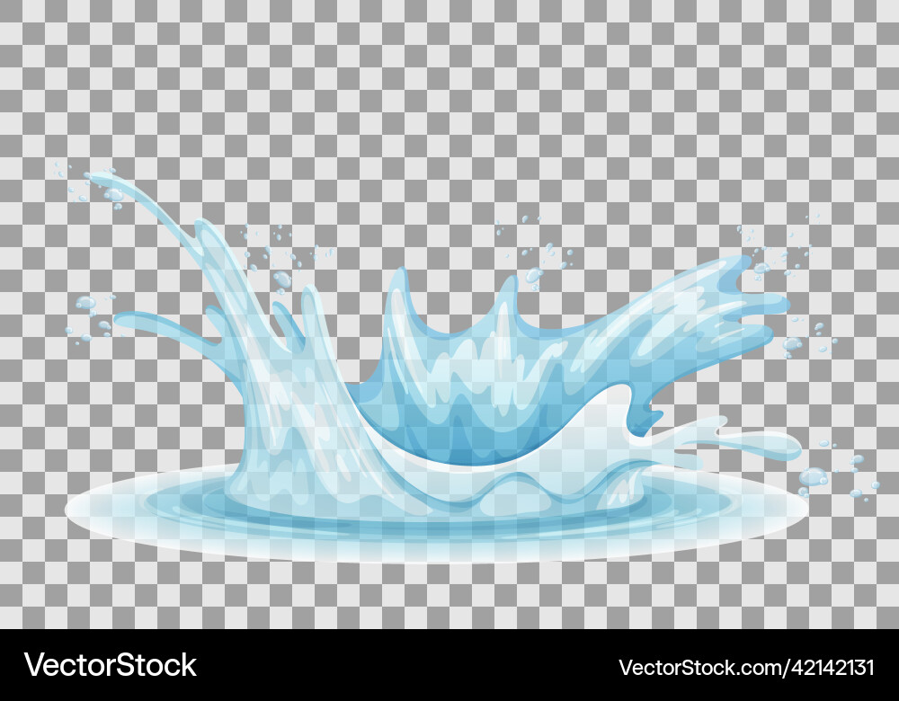 A water splash on white background Royalty Free Vector Image