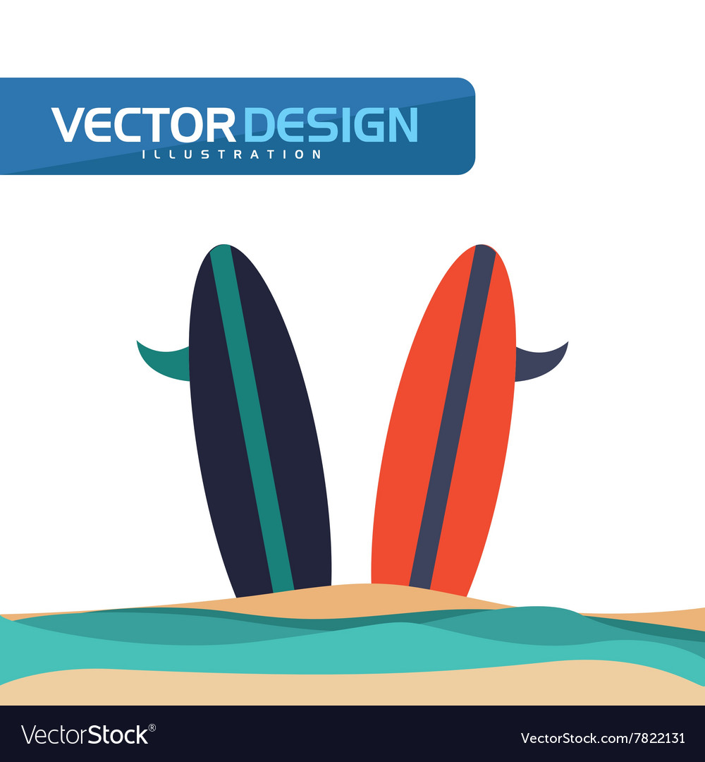 Beach concept design Royalty Free Vector Image