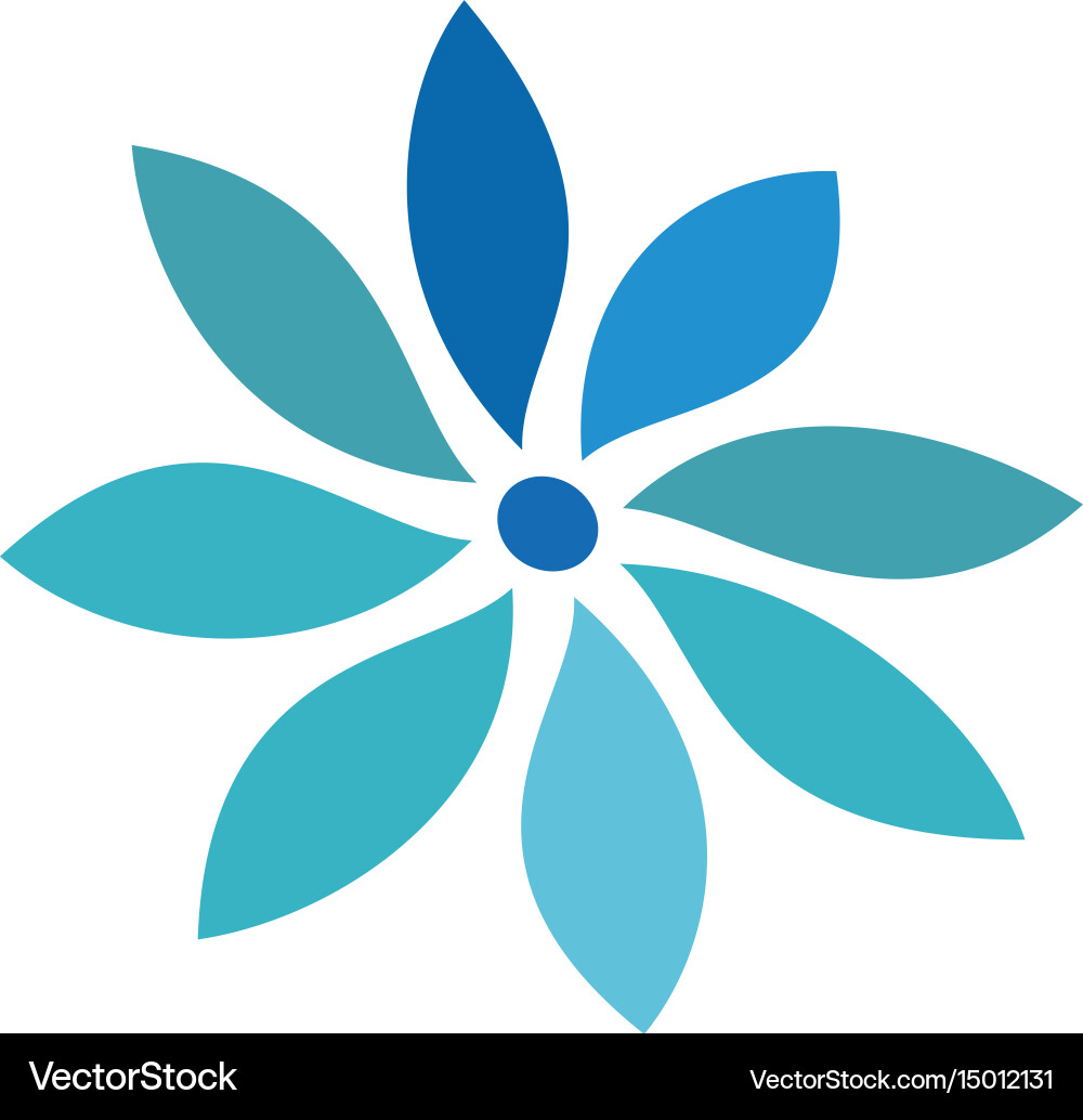Circle flower logo image Royalty Free Vector Image