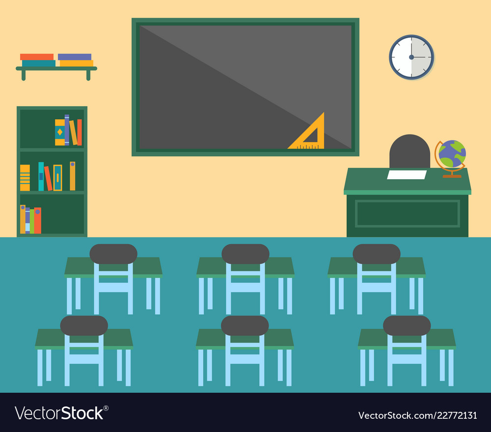 Classroom back to school background theme flat Vector Image