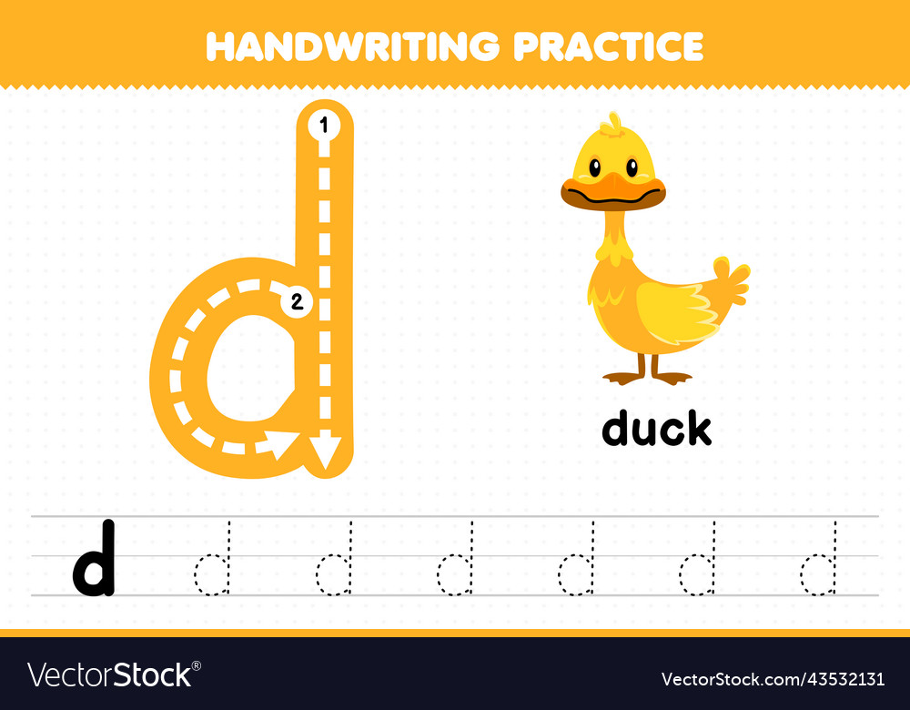 Education game for children handwriting practice vector image