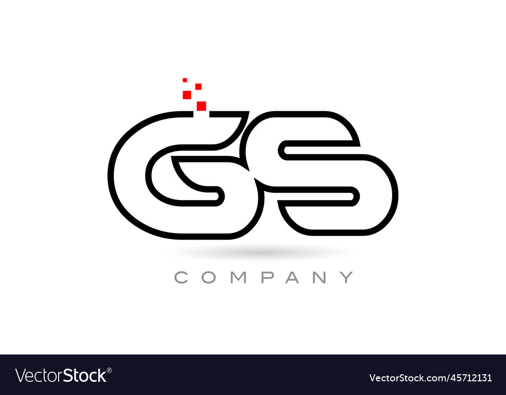 Gs connected alphabet letter logo icon Royalty Free Vector