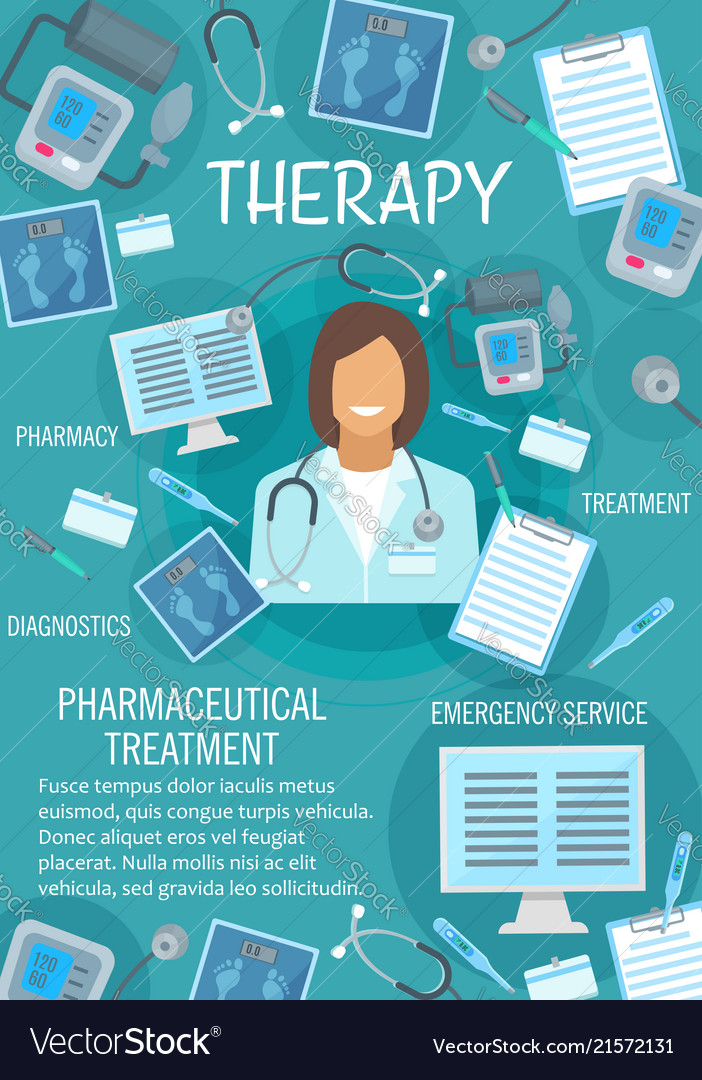Physician Doctor With Tool For Medicine Design Vector Image