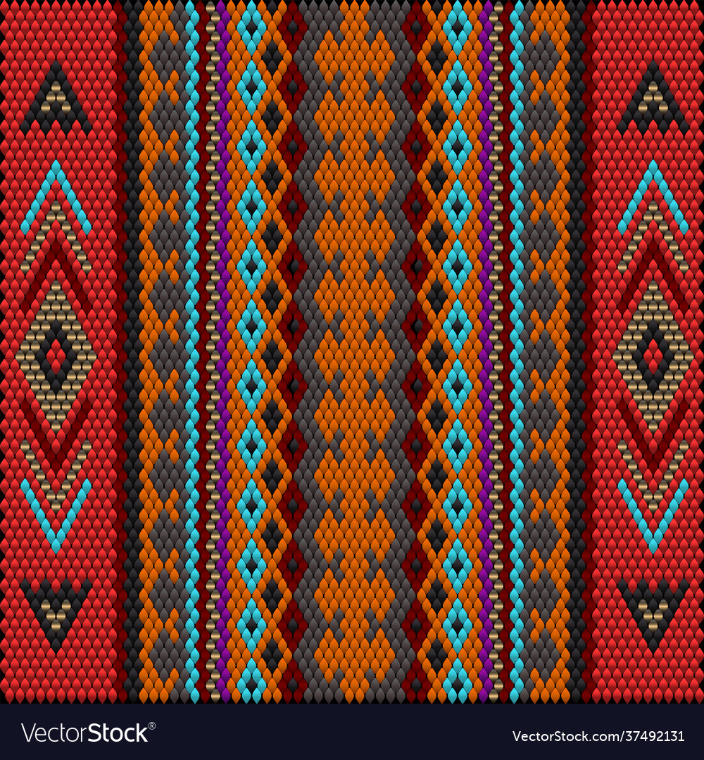 Seamless ethnic ornament for fabrics interiors Vector Image