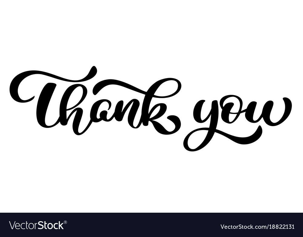 Thank you handwritten inscription hand drawn Vector Image