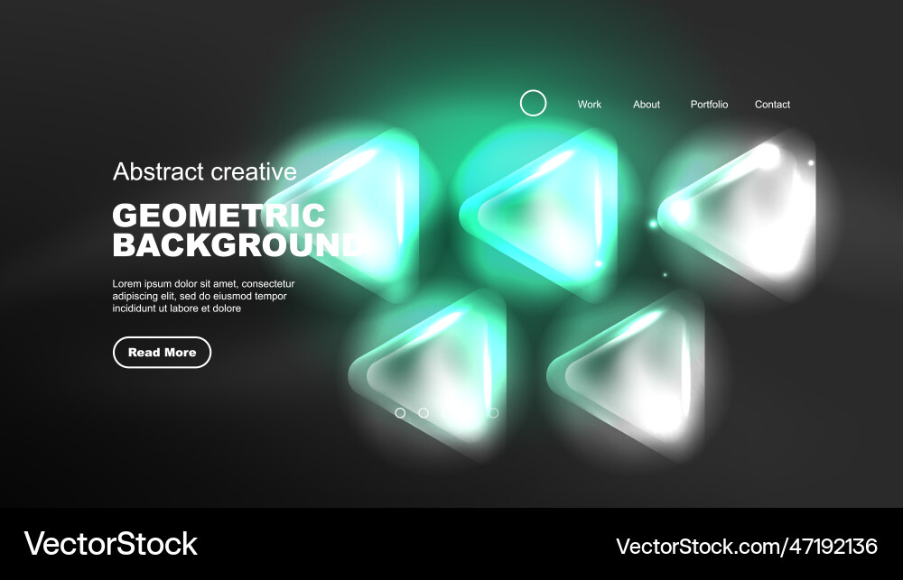 Abstract background landing page geometric shape Vector Image