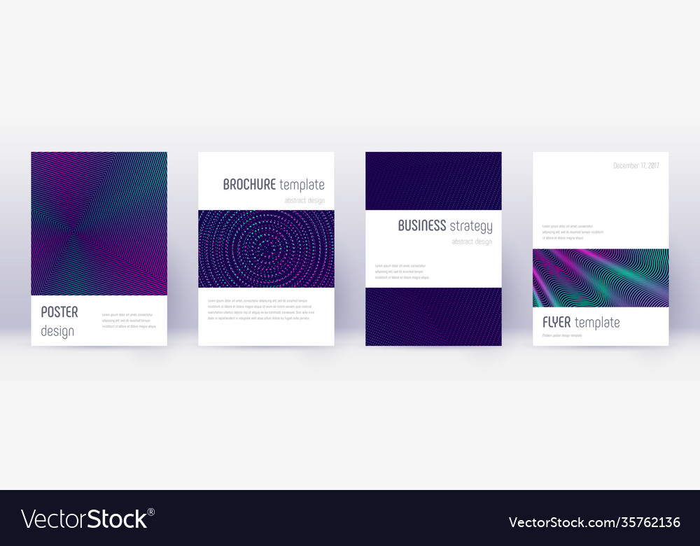 Art Business Card Abstract Lines Modern Brochure Vector Image