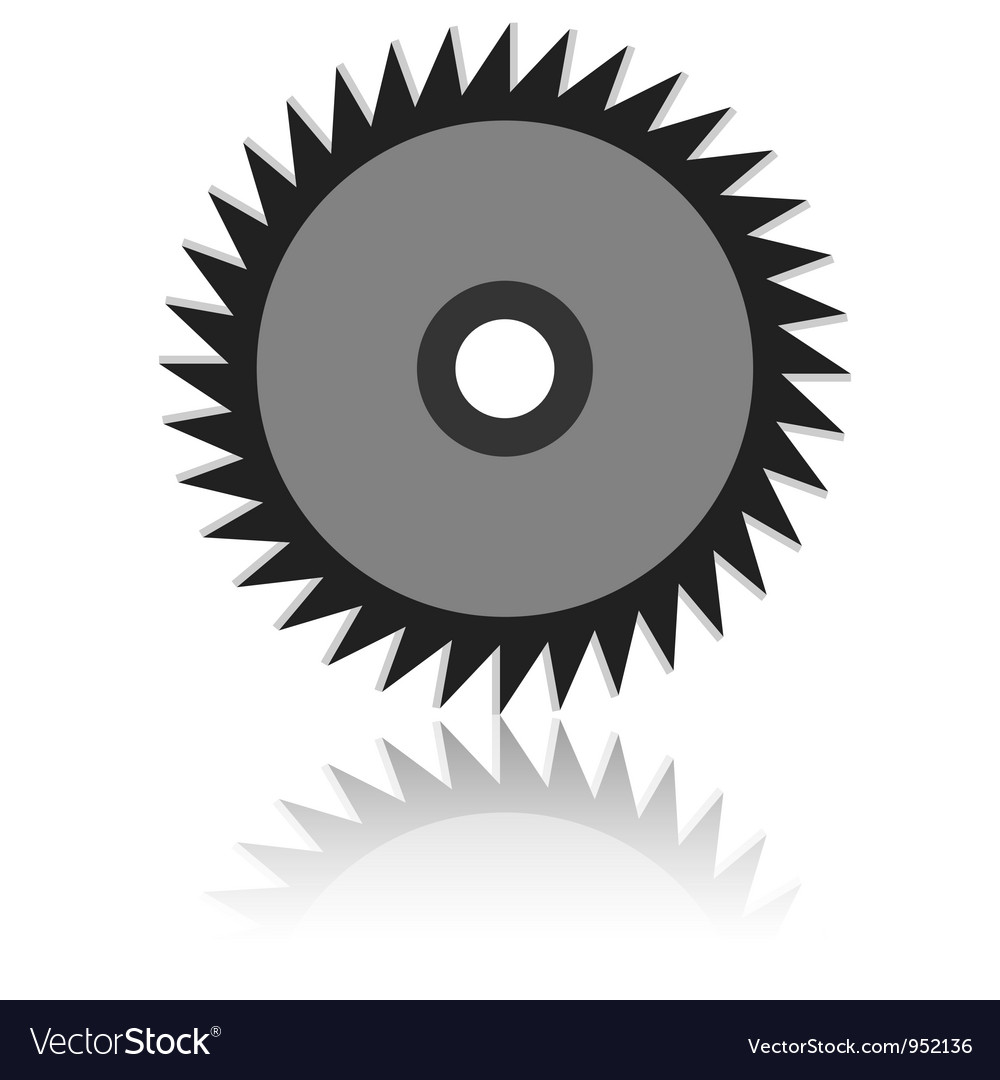 Circular saw blade on a white background Vector Image