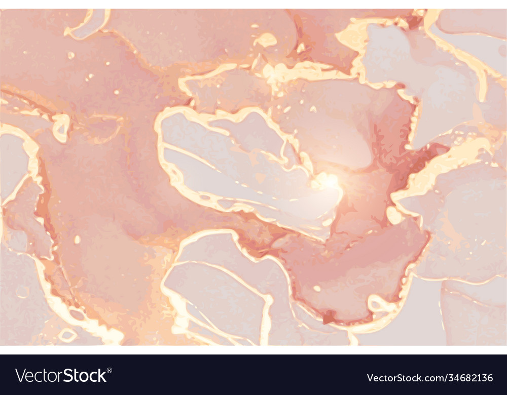 Marble effect rose grey gold stone texture Vector Image