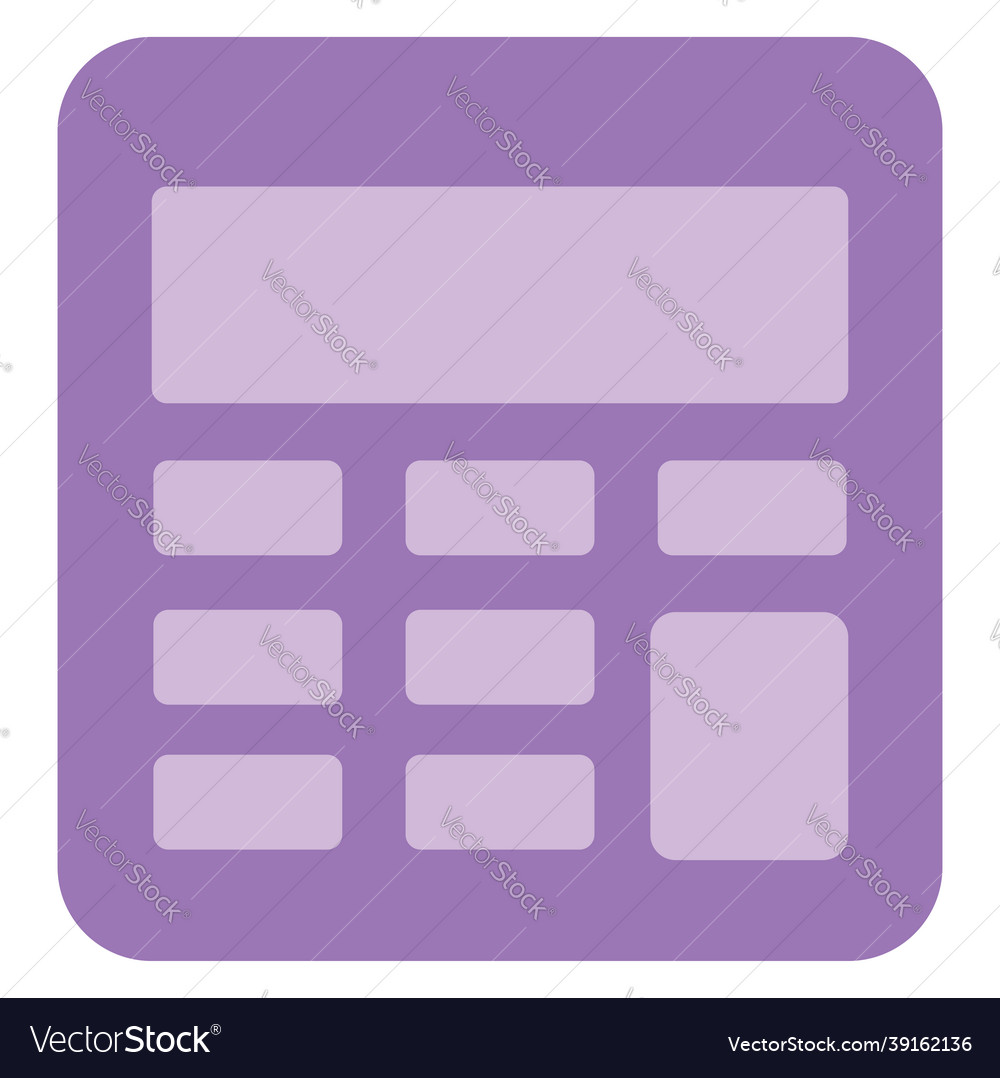 Purple calculator on a white background Royalty Free Vector