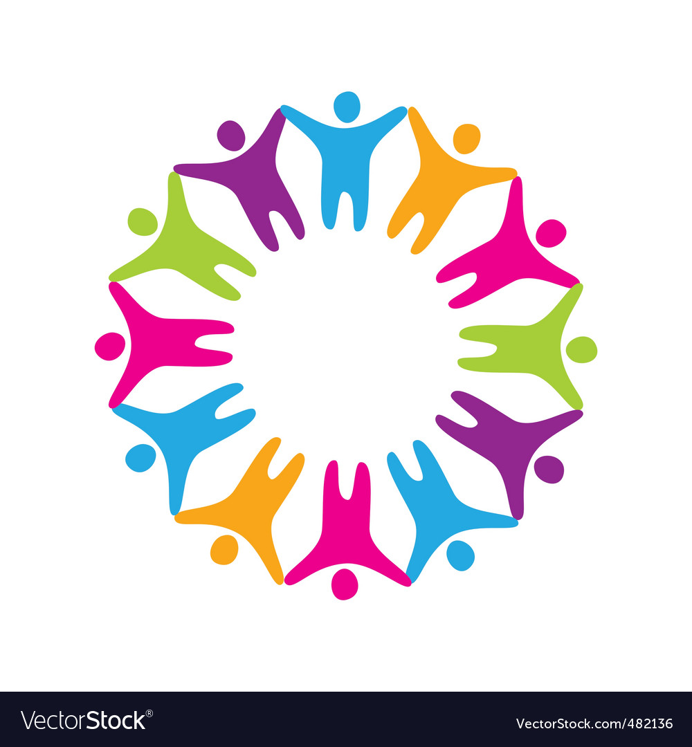 Sign friendship togetherness Royalty Free Vector Image