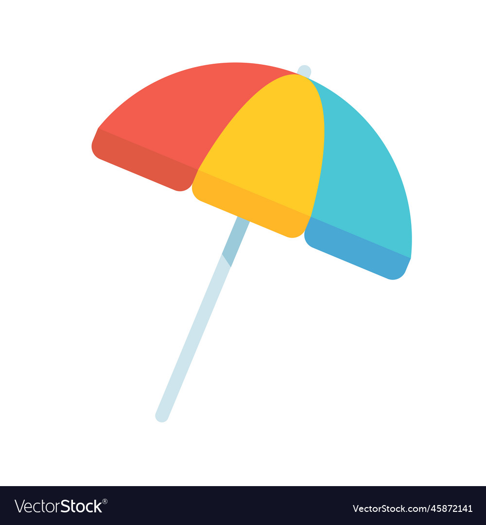 Colorful beach umbrellas for protection from Vector Image