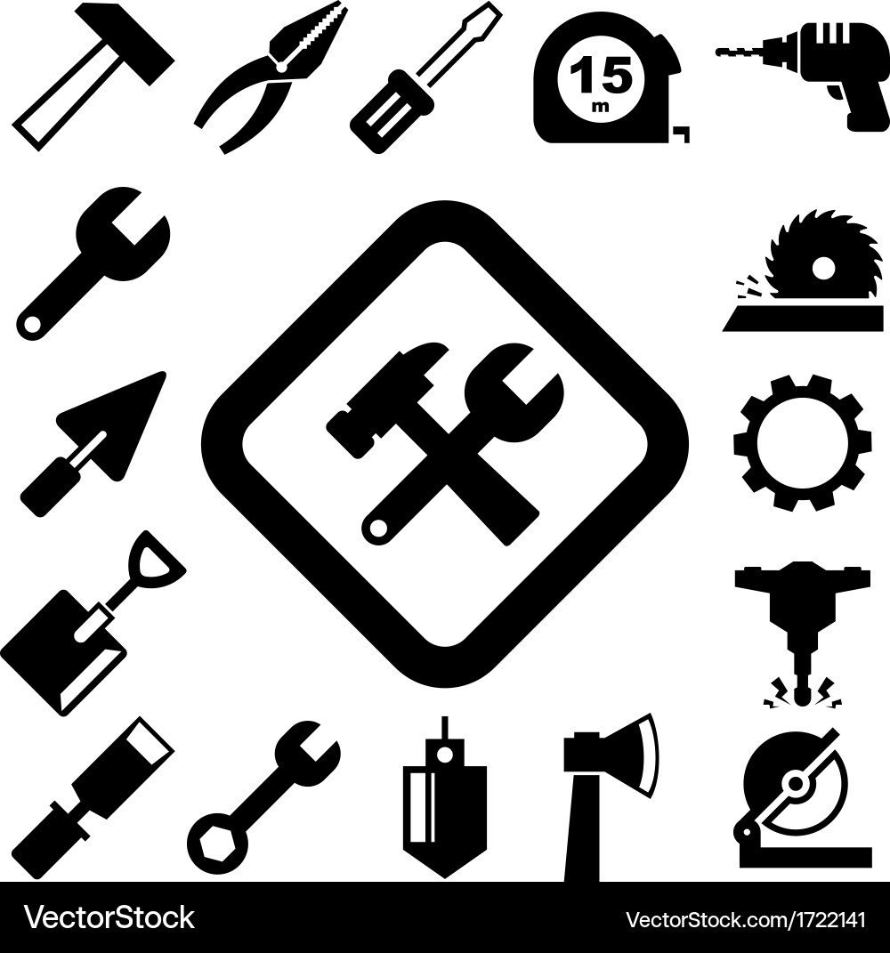 Construction icons set Royalty Free Vector Image