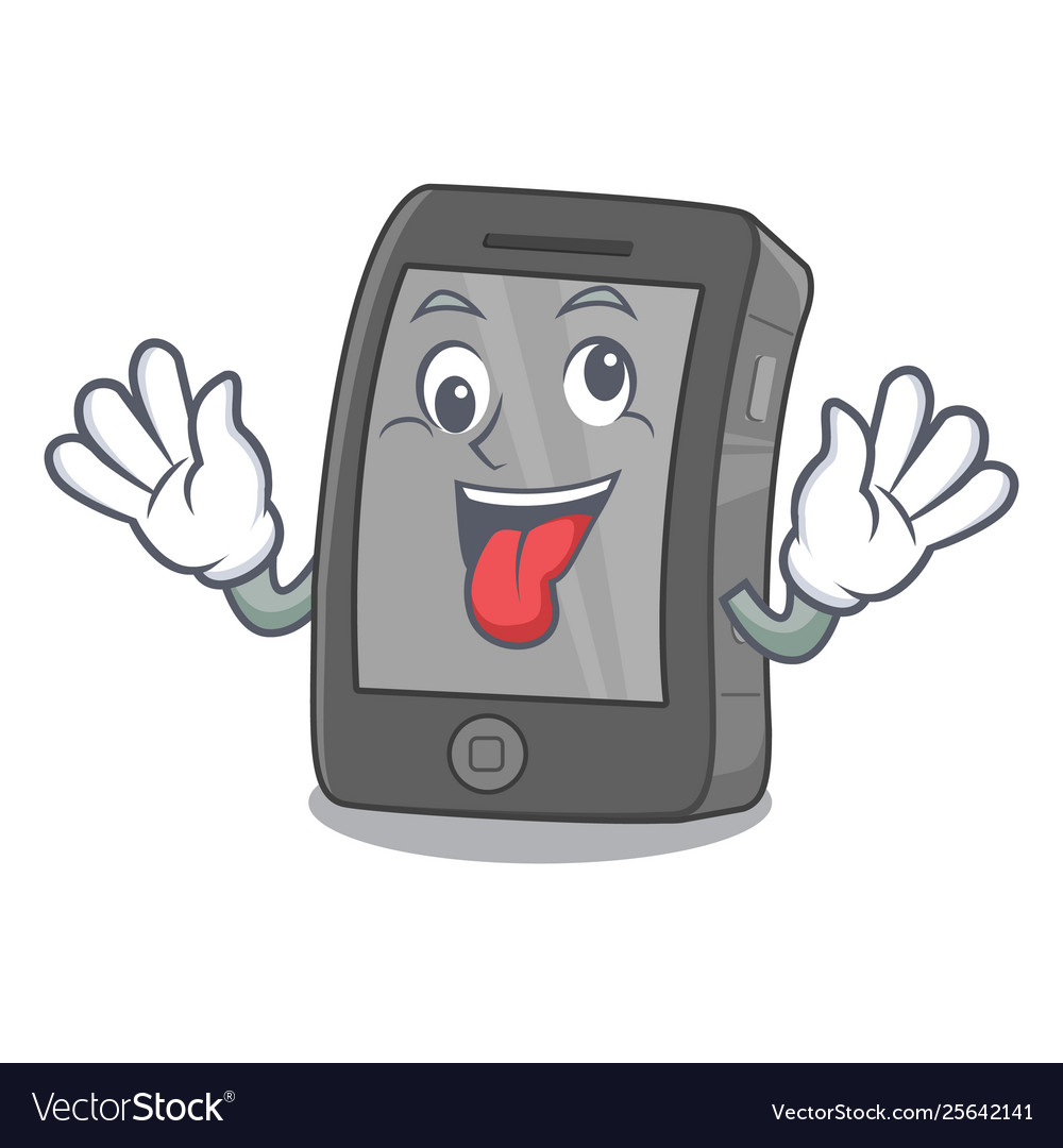 Download Crazy ipad in a cartoon shape Royalty Free Vector Image