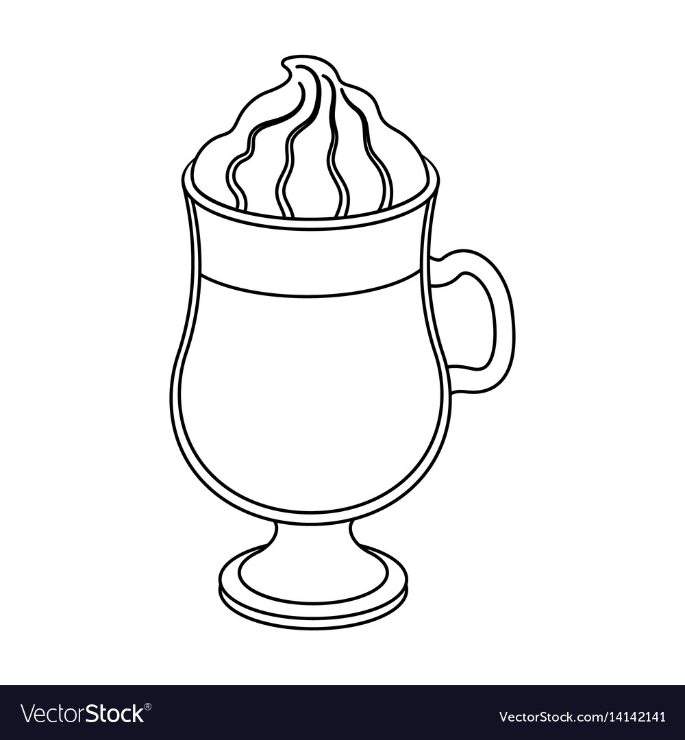 Cup of irish coffeedifferent types coffee Vector Image