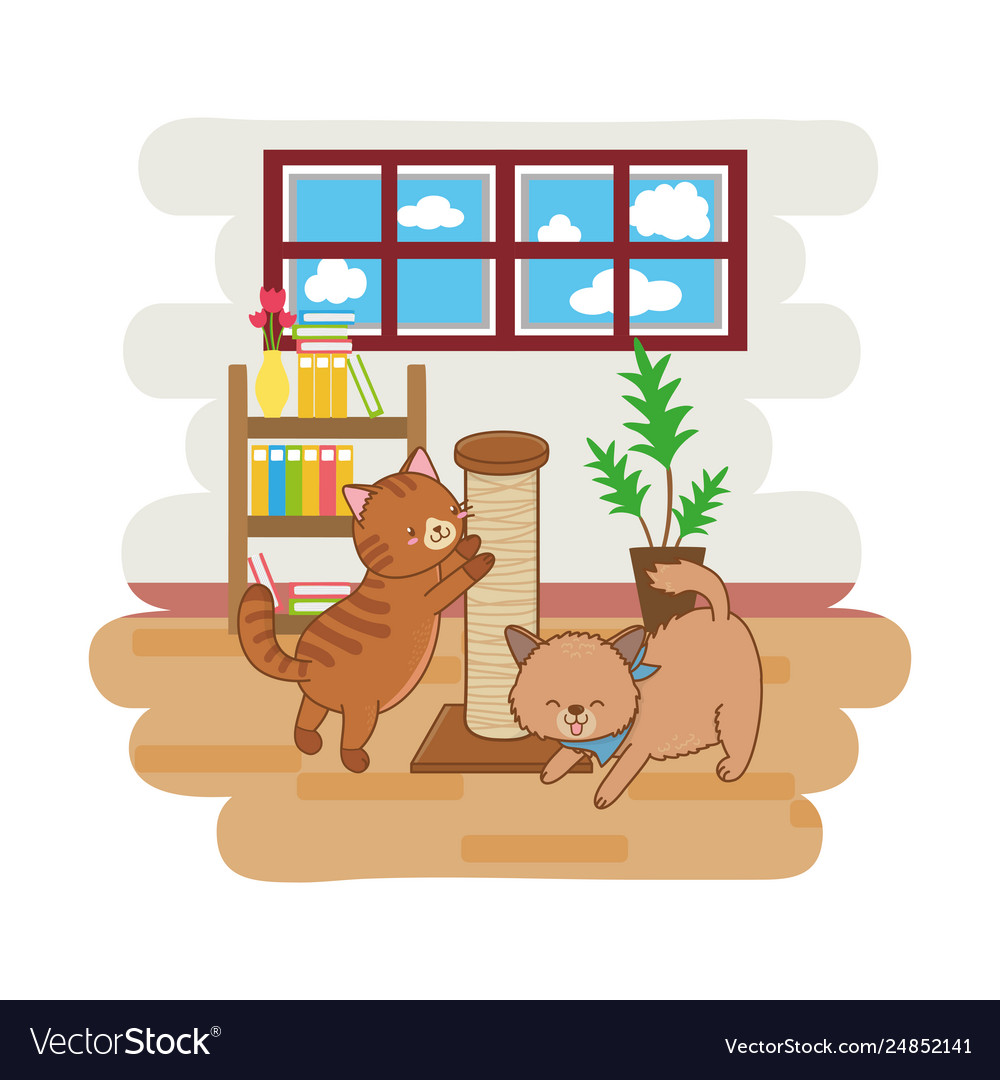 Cute funny pets cartoon