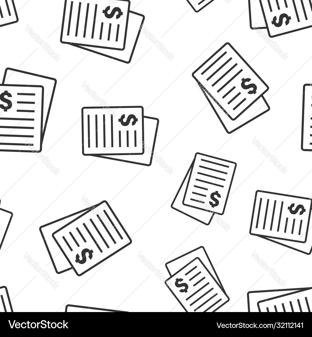 Financial statement icon in flat style document Vector Image
