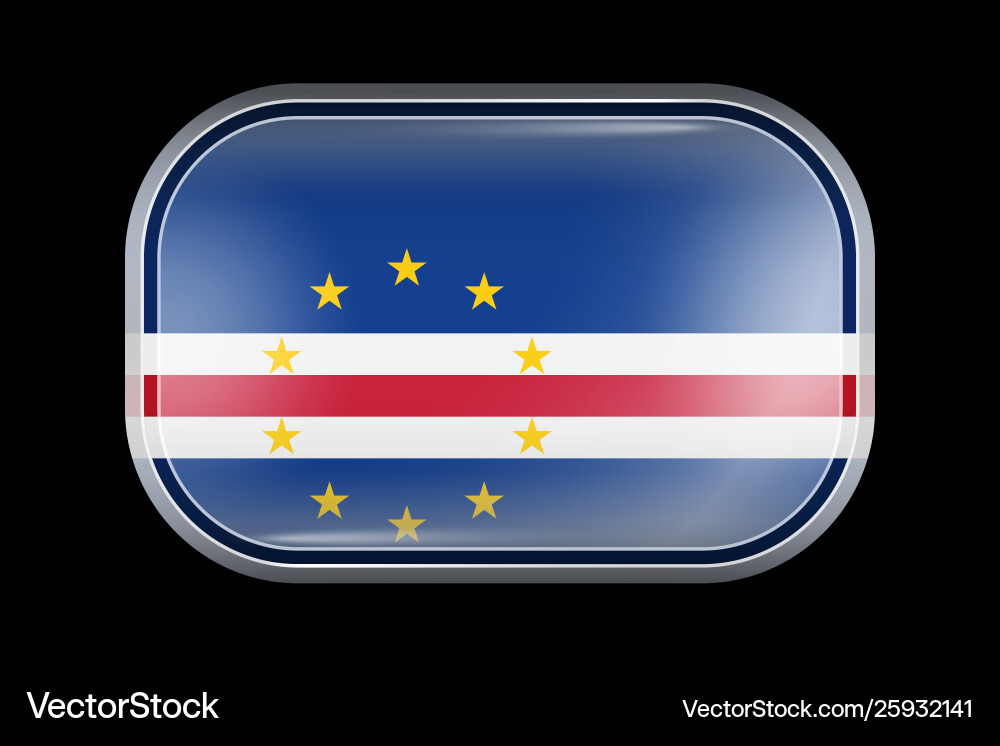 Flag cape verde matted icon Royalty Free Vector Image