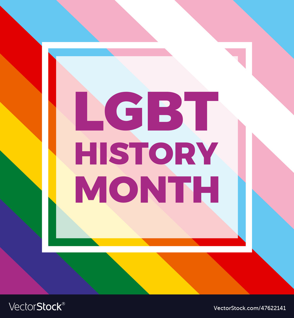 Lgbt history month frame Royalty Free Vector Image