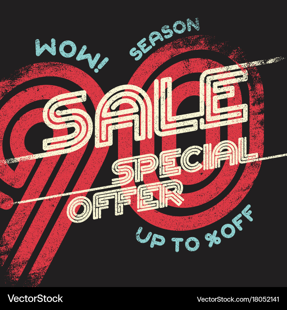 Sale vintage poster Royalty Free Vector Image VectorStock