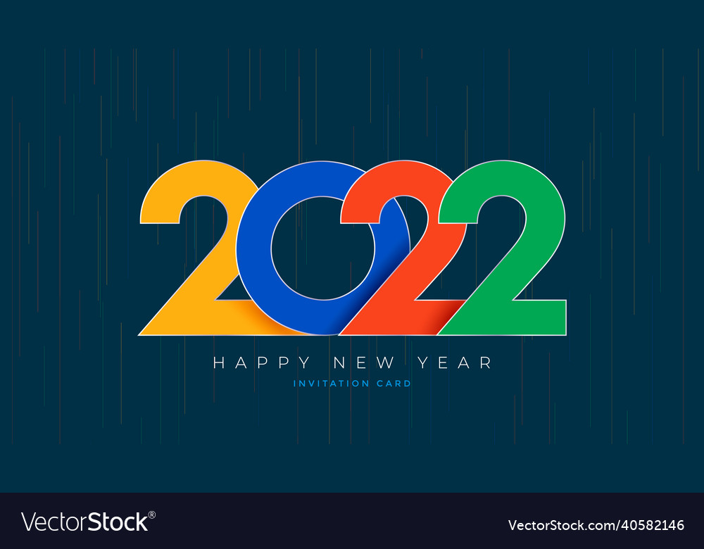 2022 happy new year posters set christmas card Vector Image