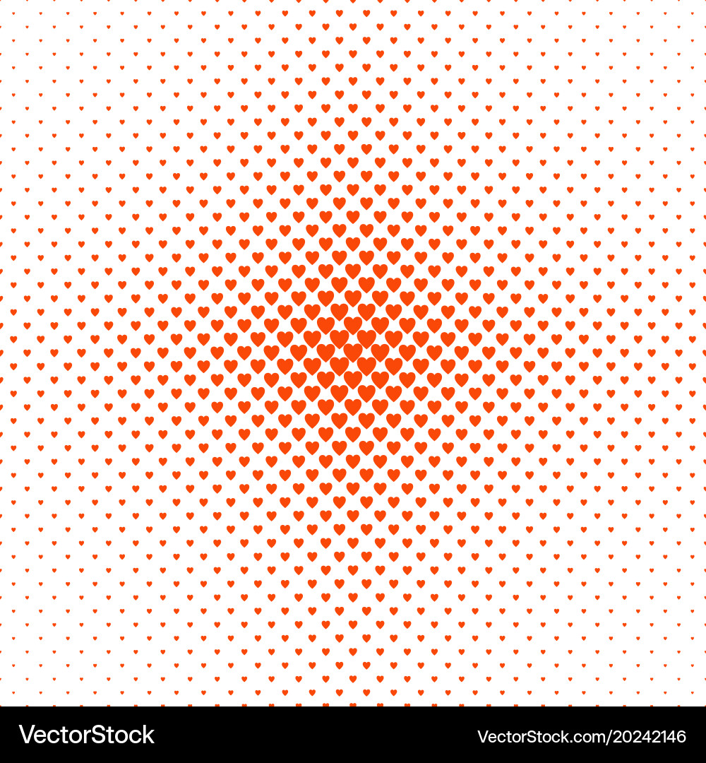 Abstract halftone heart pattern background - love Vector Image