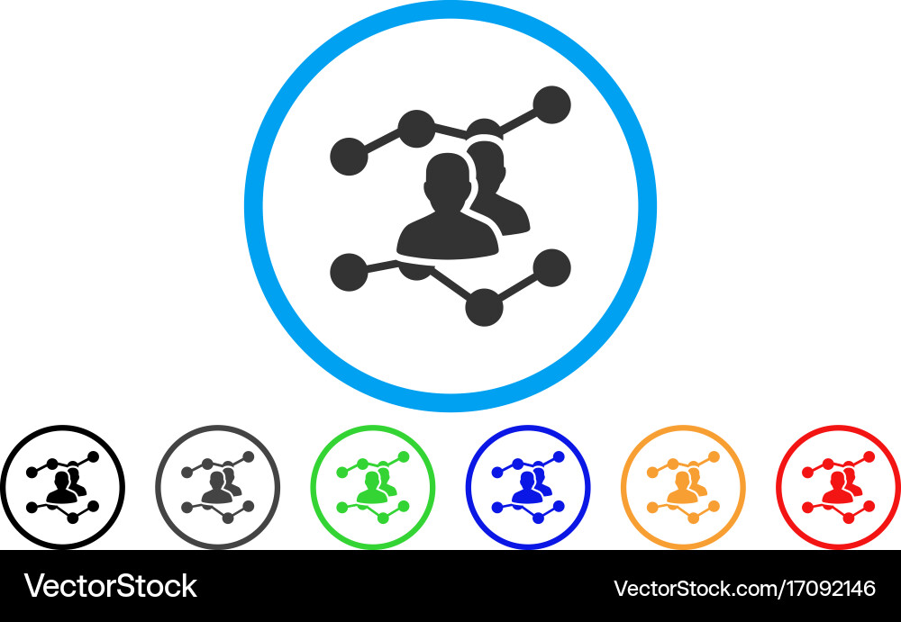Audience trends rounded icon Royalty Free Vector Image
