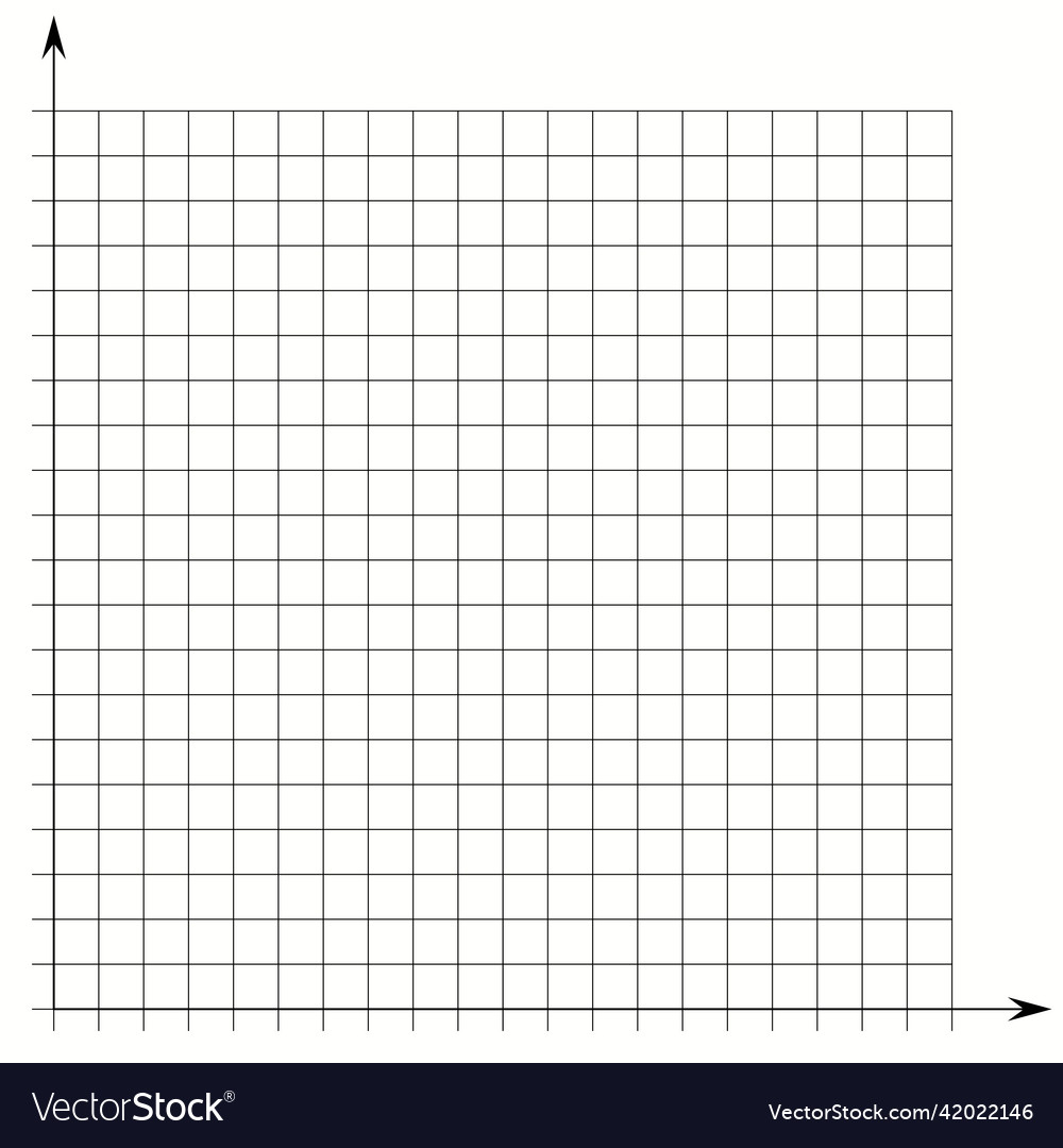 Grid paper mathematical graph cartesian Royalty Free Vector