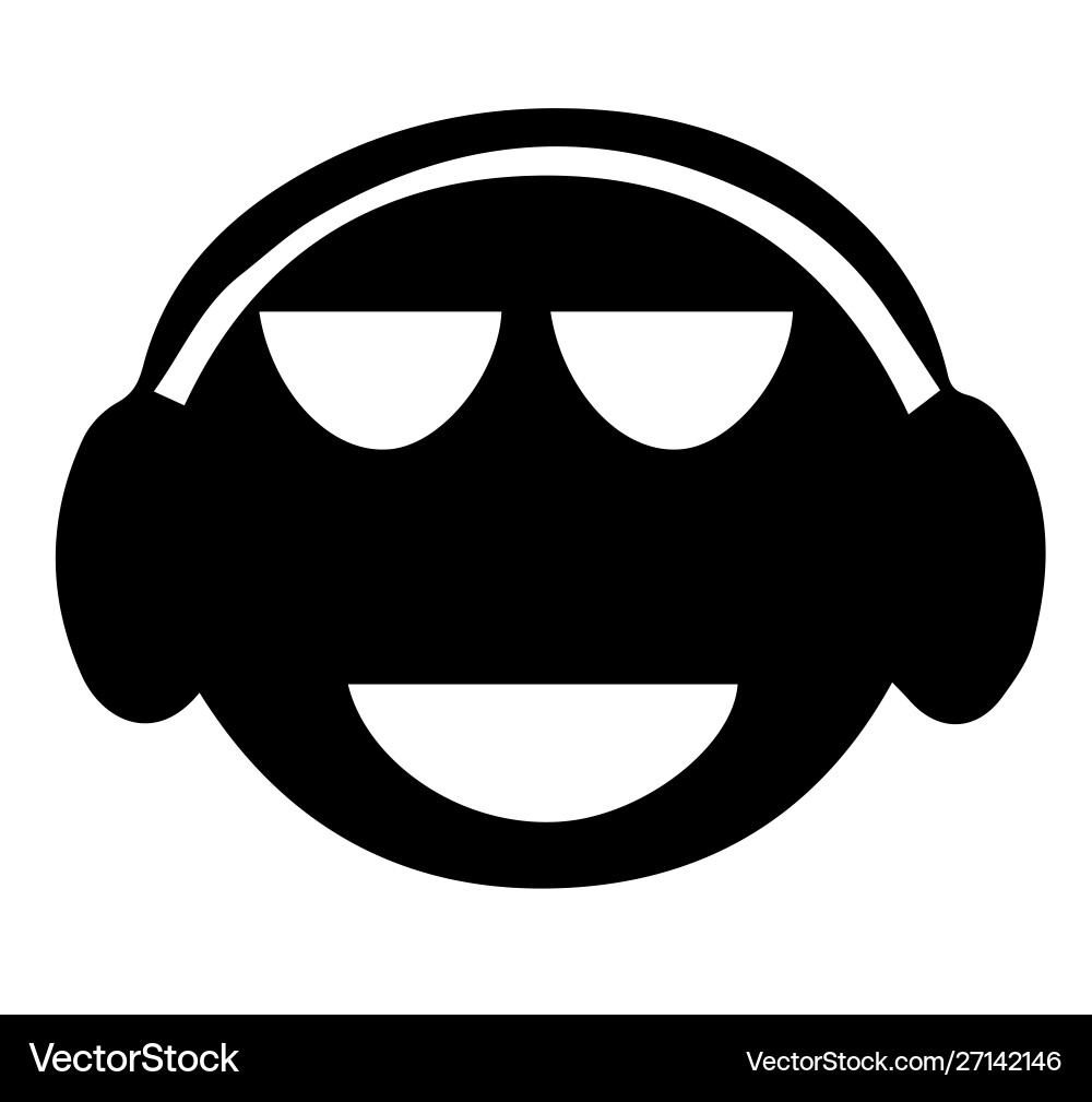 Headset icon on white background Royalty Free Vector Image