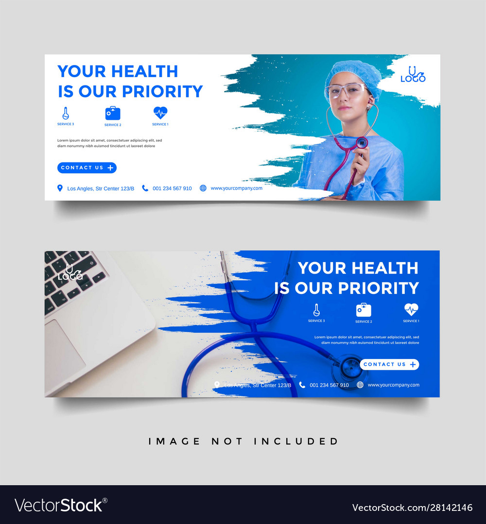 Healthcare medical banner promotion template Vector Image With Regard To Medical Banner Template