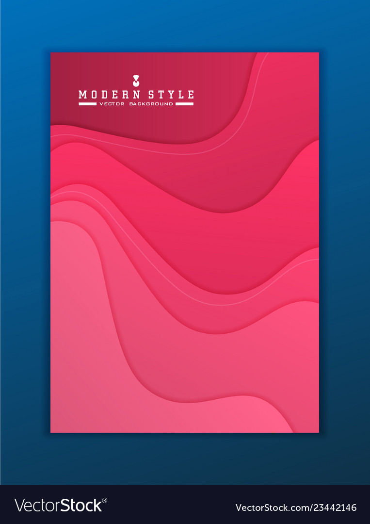 Minimal template in paper cut style design Vector Image