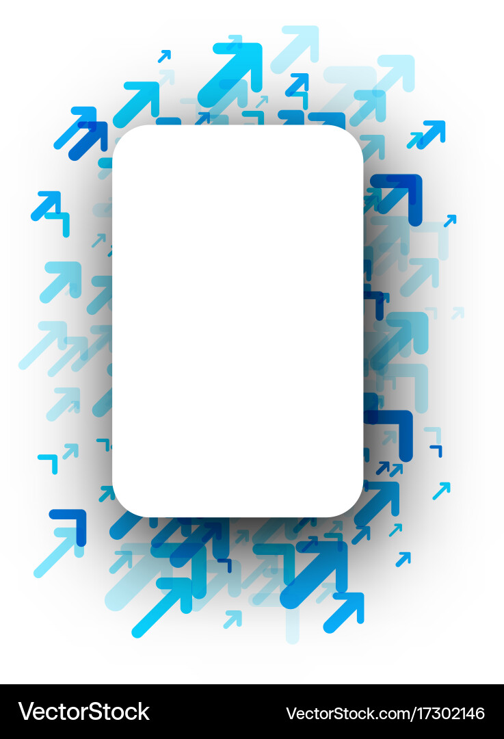 White background with blue arrows Royalty Free Vector Image