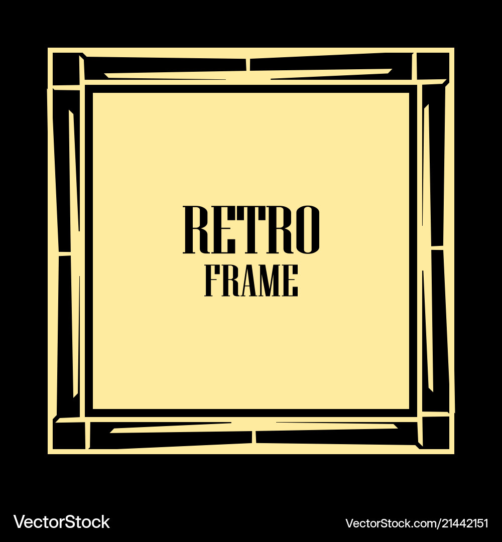 Art deco frame Royalty Free Vector Image - VectorStock