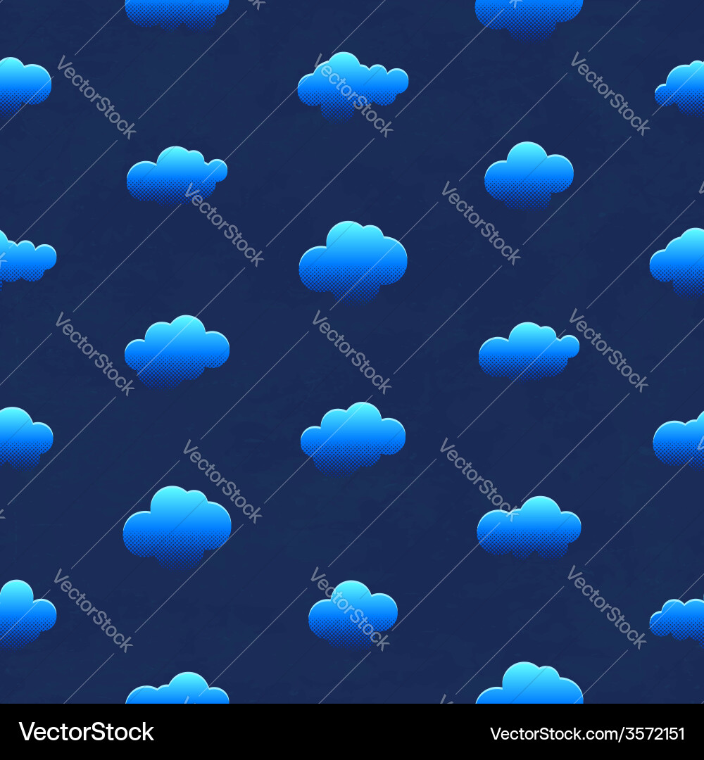 Clouds in the night sky seamless pattern Vector Image