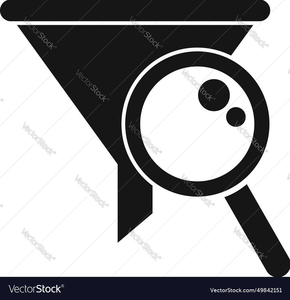 Cyber online filter icon simple process Royalty Free Vector