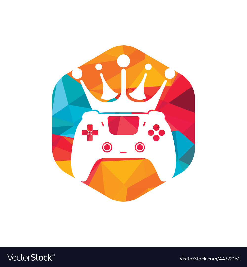 Game king logo design template Royalty Free Vector Image