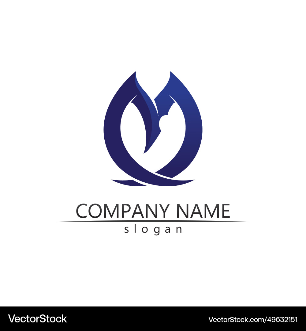 M letter logo template Royalty Free Vector Image